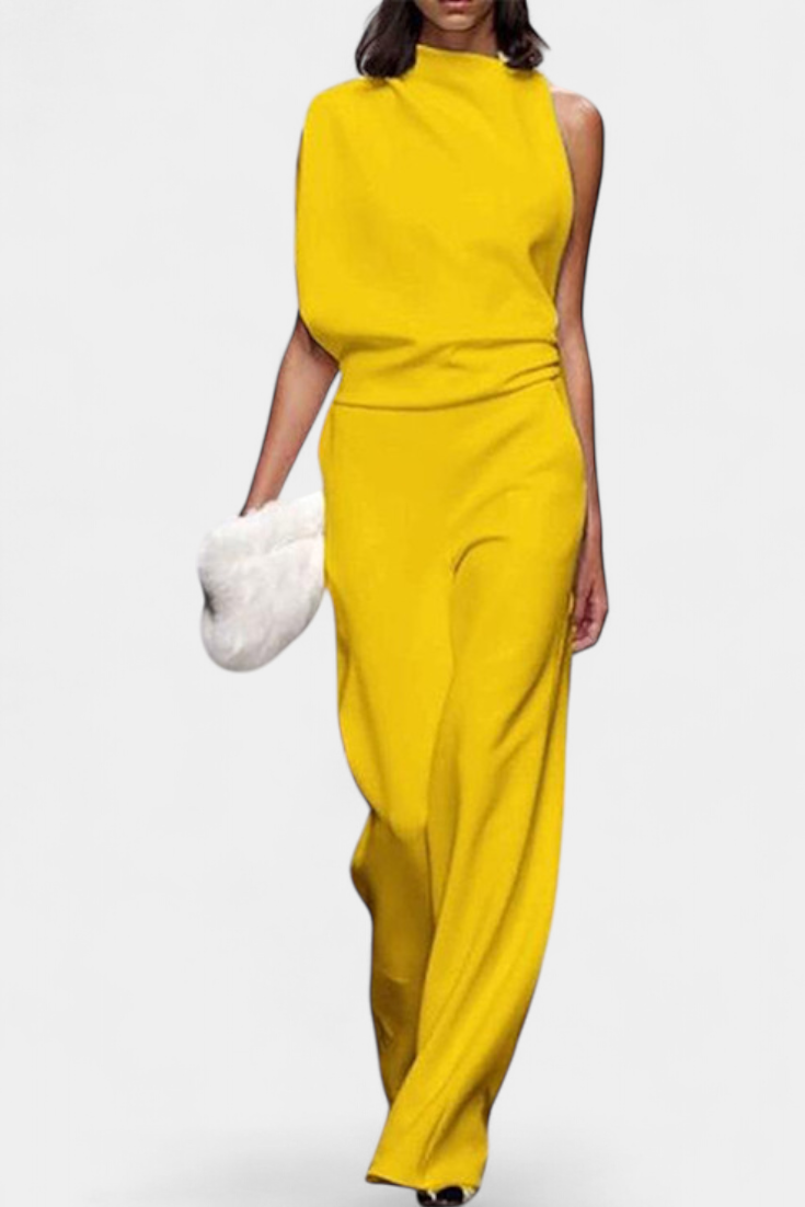 Etta | Asymetrický overal s volnými nohavicemi