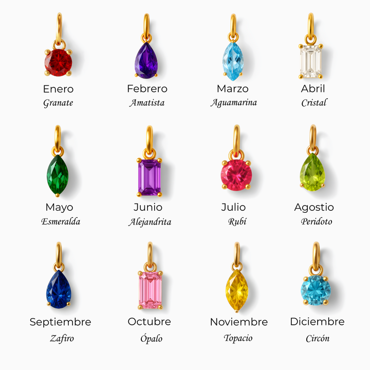 Náramek s narozeninovými přívěsky