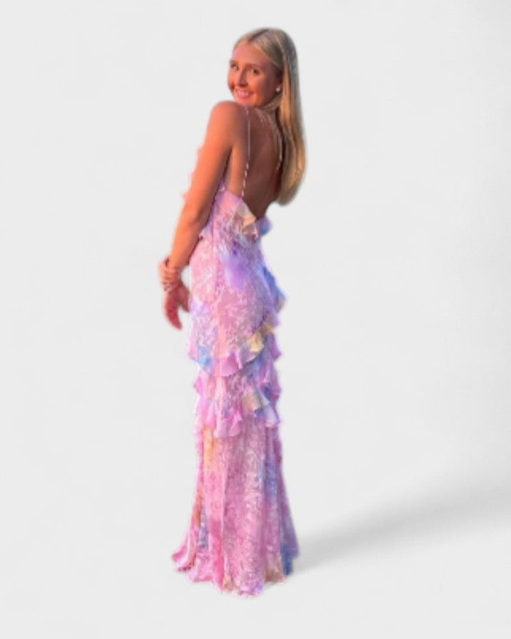 Julieta | Dlouhé Šaty s Volány – Šarmantní a Romantické