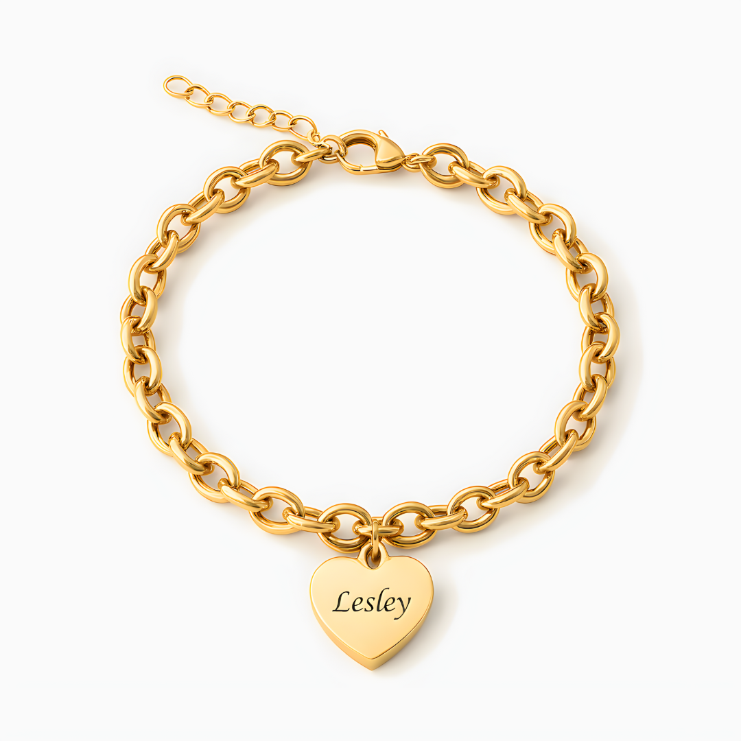 Náramek srdcí - Personalizovatelný až pro 6 srdcí