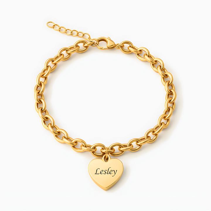Náramek srdcí - Personalizovatelný až pro 6 srdcí