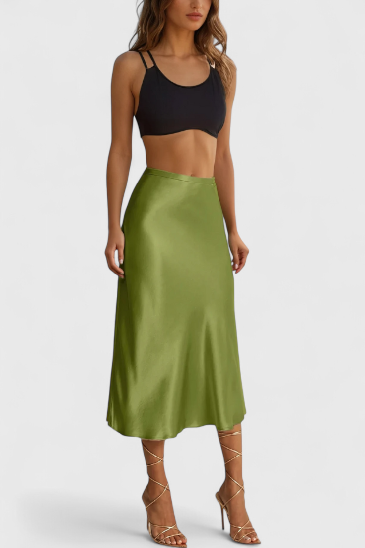 Maxima | Midi sukně s vysokým pasem