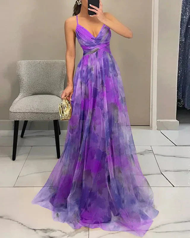 Madeline | Dlouhé šaty s květinovým vzorem pro bez námahy elegantní vzhled