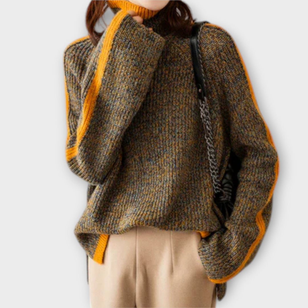 Breseis - Vintage Roll Collar Svetr