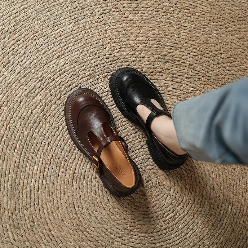 Mary Janes - Elegantní Kožená Obuv