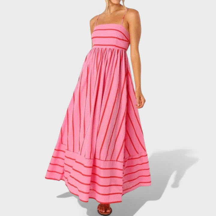 Isabel - Dlouhé šaty s pruhy