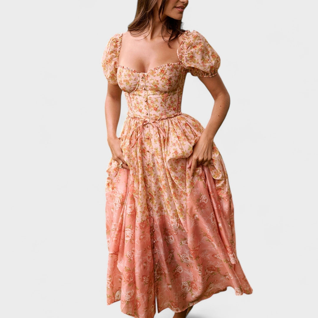 Valentina Květinové Šaty Korálové