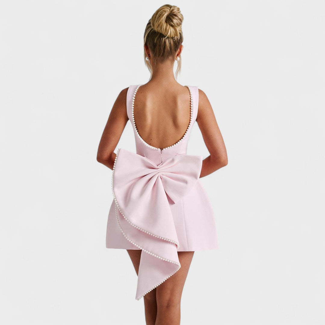 Carrie | Mini šaty s perlovou stuhou