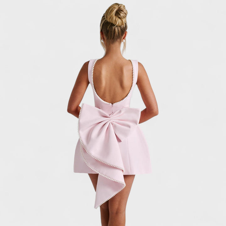 Carrie | Mini šaty s perlovou stuhou