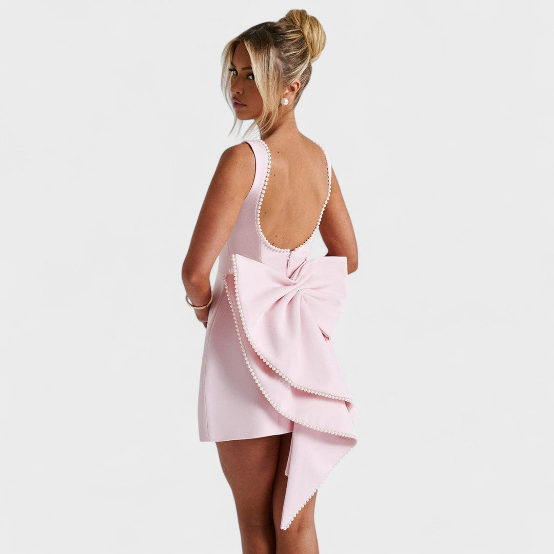 Carrie | Mini šaty s perlovou stuhou