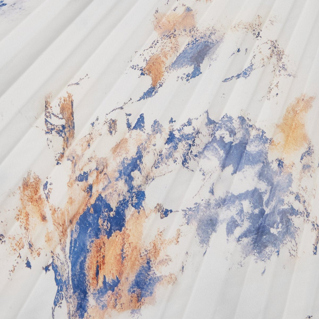 Jessie | Elegantní Květinová Sukně na Ceremonii v Modré a Bílé Barvě