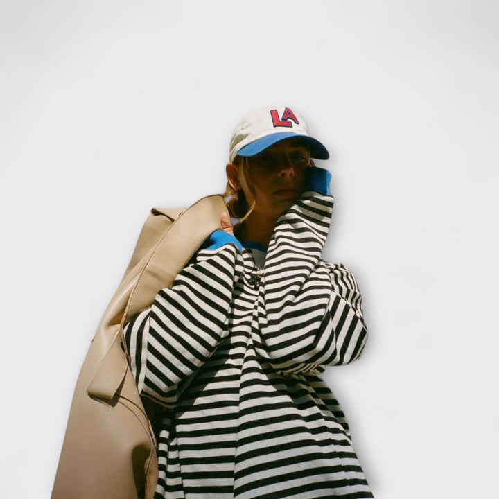 Mārija - Oversize Pruhovaný Svetřík