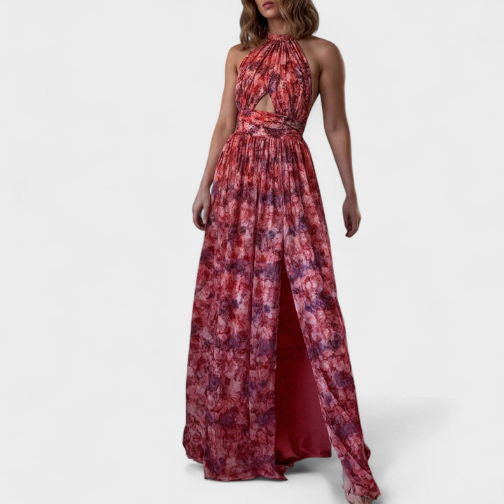 Floralia | Dlouhé šaty s volány a odhaleným zády