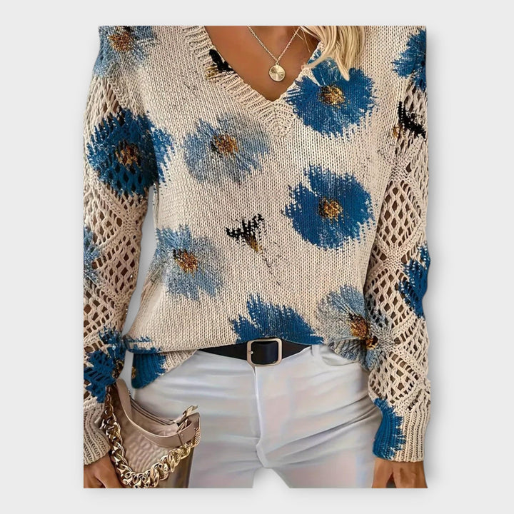 Džempr s krajkovými detaily