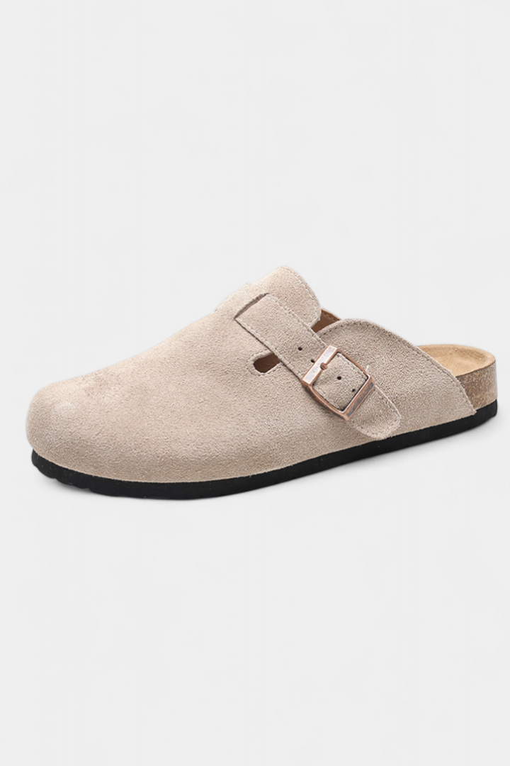 Lucia - Unisex Suede Pantofle s Nastavitelnou Přezkou