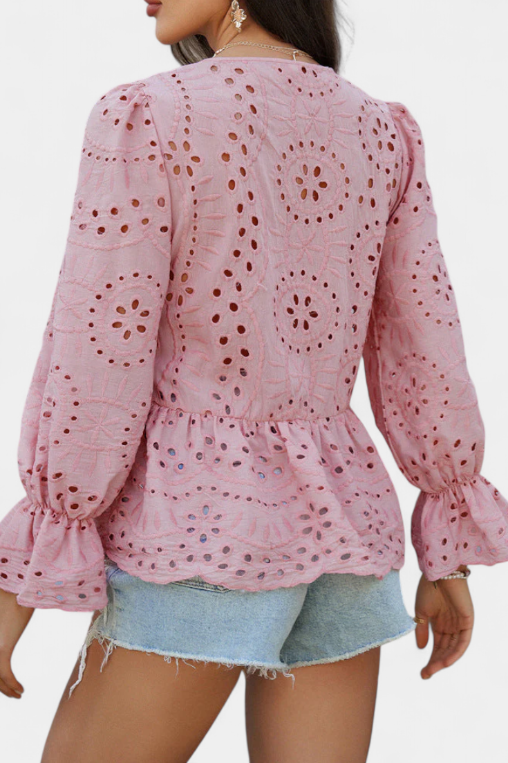 Lucia | Krajkový Boho Top s Volánem