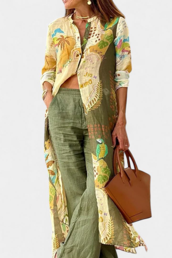 Melvina | Koordinovaný lněný komplet s časovým testem