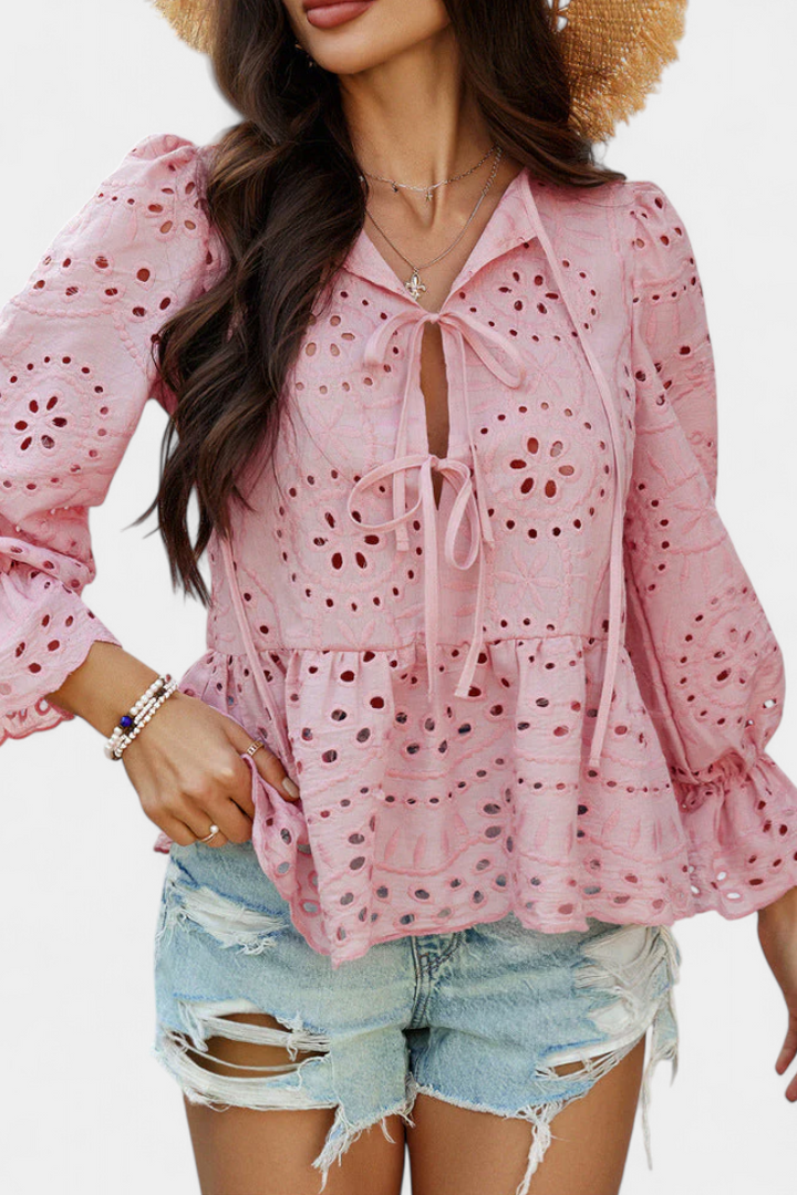 Lucia | Krajkový Boho Top s Volánem