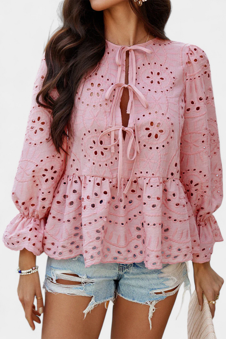 Lucia | Krajkový Boho Top s Volánem