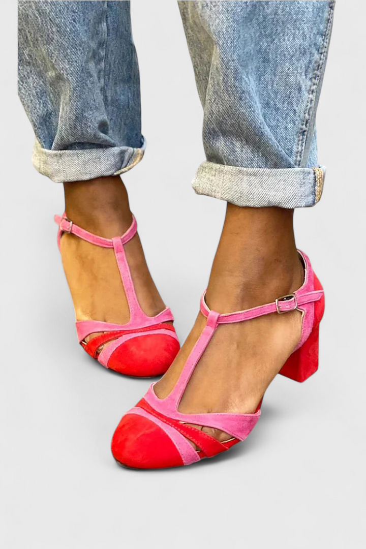 María - Elegantní Sandály s Komfortními Podpatky a Podporou Kotníků