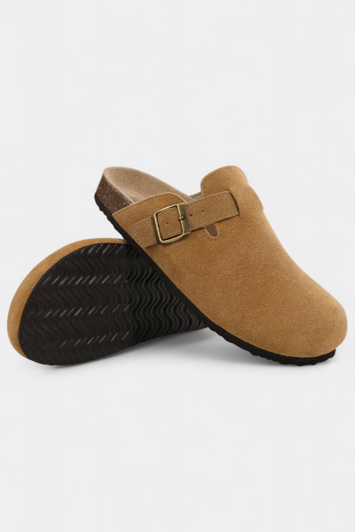 Lucia - Unisex Suede Pantofle s Nastavitelnou Přezkou