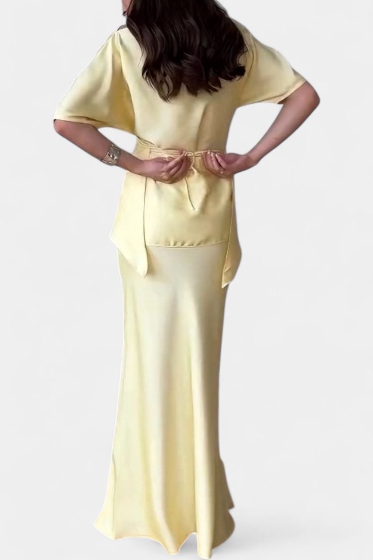 Veleda | Top s Křížovými Ramínky a Plynulou Sukní