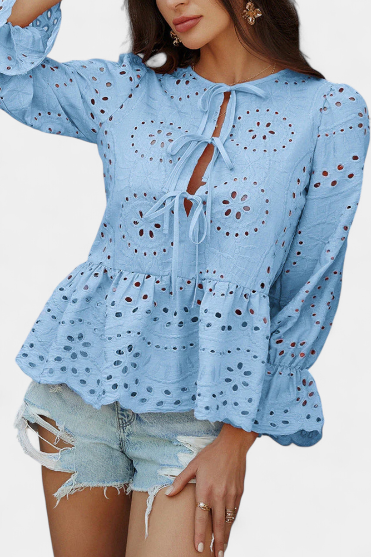 Lucia | Krajkový Boho Top s Volánem