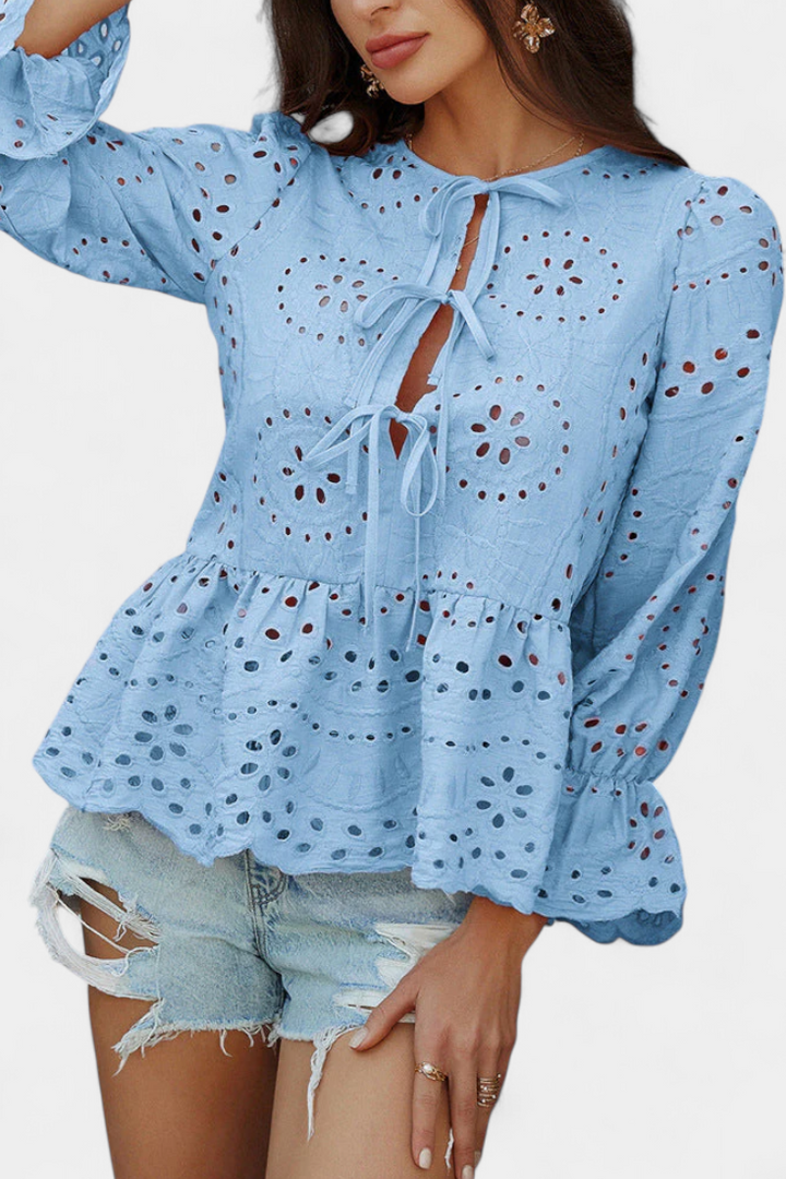 Lucia | Krajkový Boho Top s Volánem