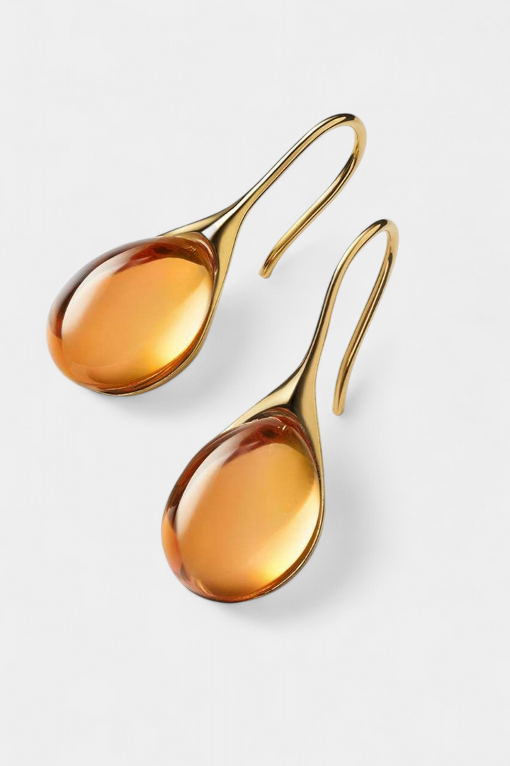 Křišťálové Kapkové Náušnice ve Zlatu a Stříbře