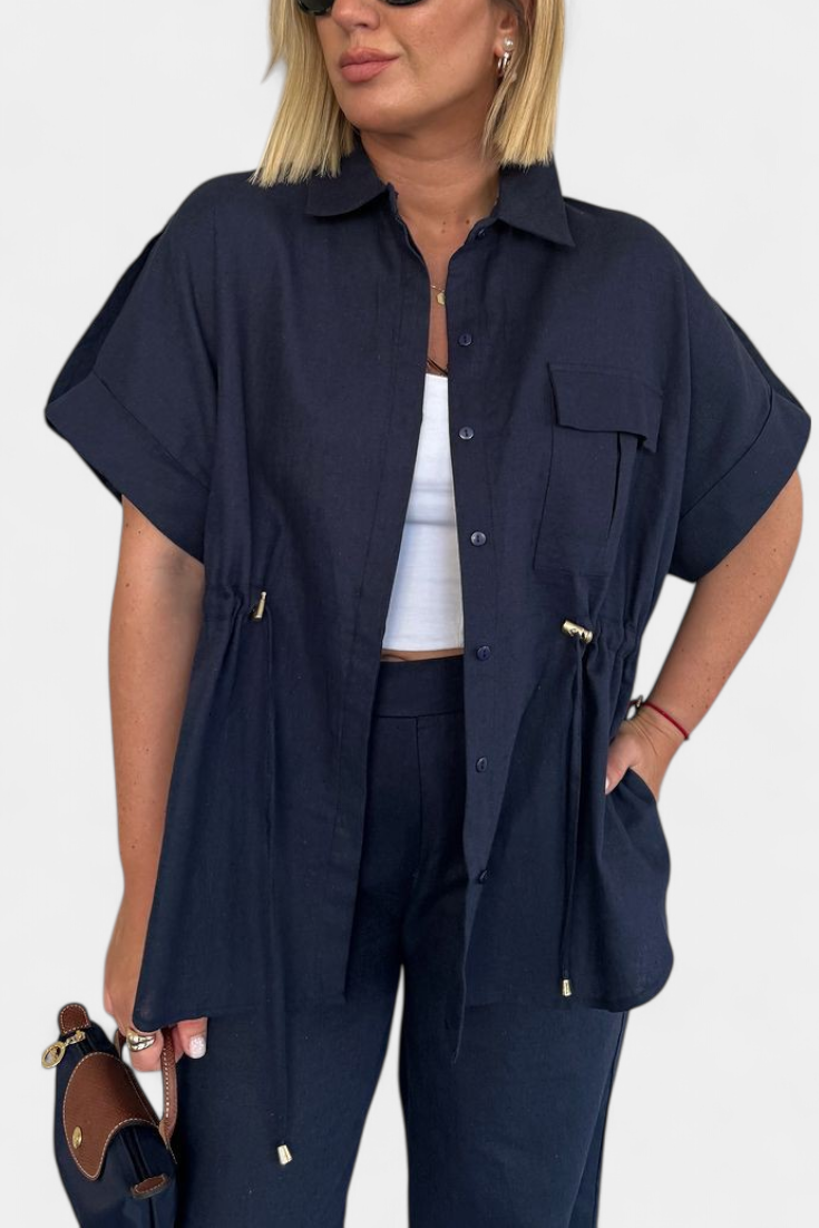 Ana - Uvolněné Košile a Kalhoty z Bavlny a Lnu