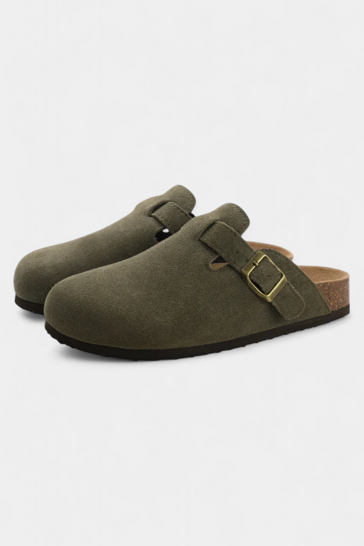Lucia - Unisex Suede Pantofle s Nastavitelnou Přezkou