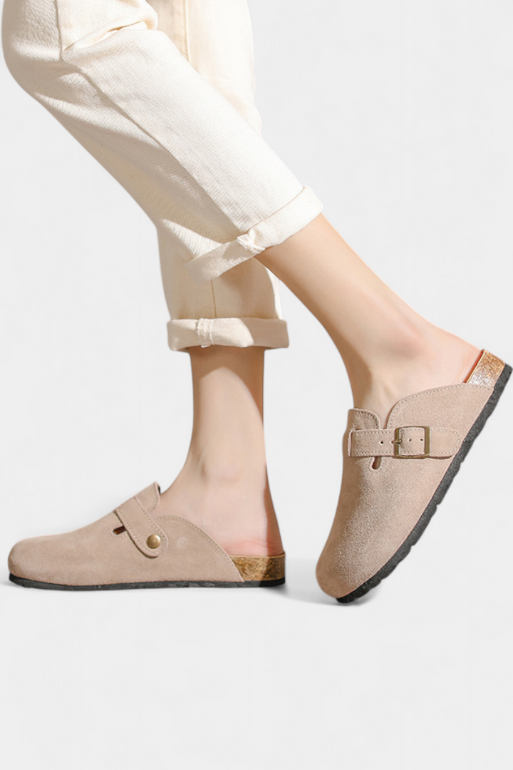 Lucia - Unisex Suede Pantofle s Nastavitelnou Přezkou