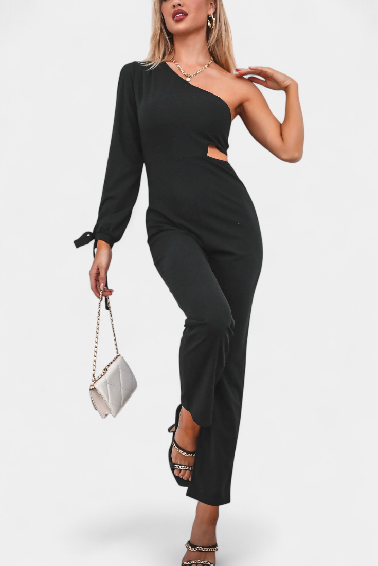 Sahar | Asymetrická Kombinace s Výstřihem a Dlouhými Rukávy