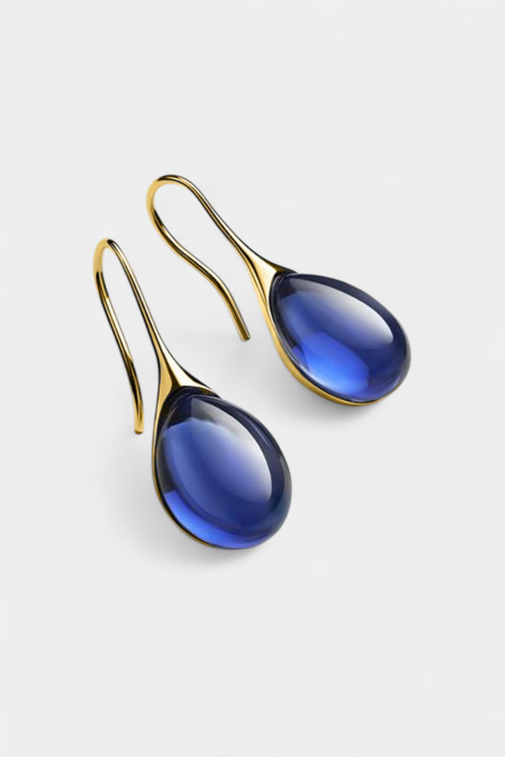 Křišťálové Kapkové Náušnice ve Zlatu a Stříbře