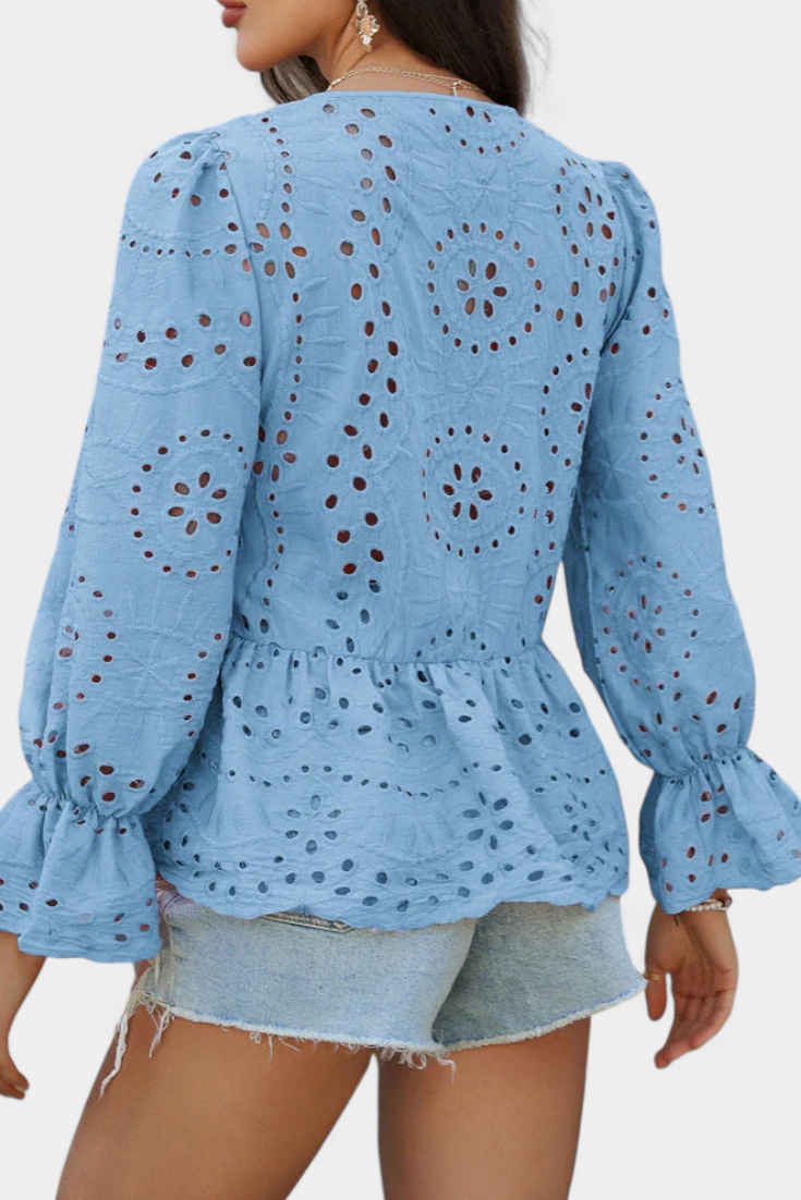 Lucia | Krajkový Boho Top s Volánem