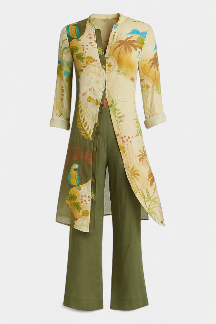 Melvina | Koordinovaný lněný komplet s časovým testem