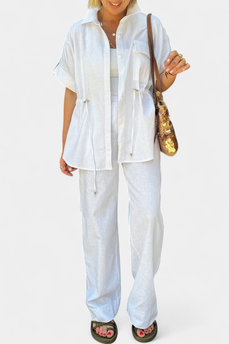 Ana - Uvolněné Košile a Kalhoty z Bavlny a Lnu