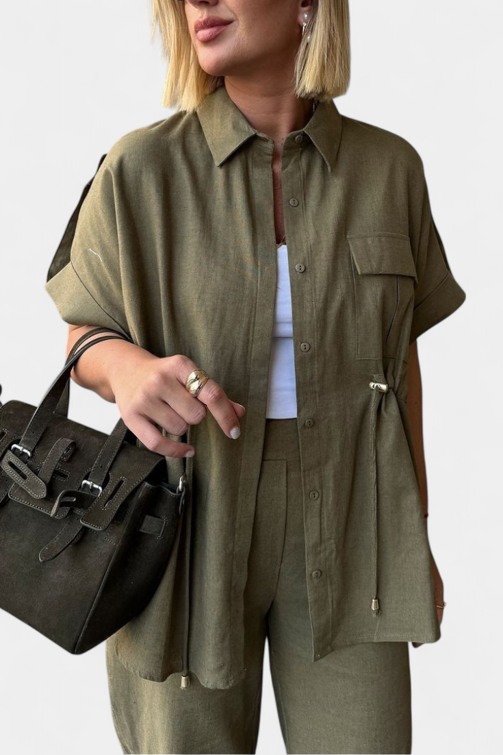 Ana - Uvolněné Košile a Kalhoty z Bavlny a Lnu