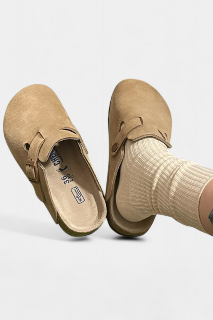 Lucia - Unisex Suede Pantofle s Nastavitelnou Přezkou