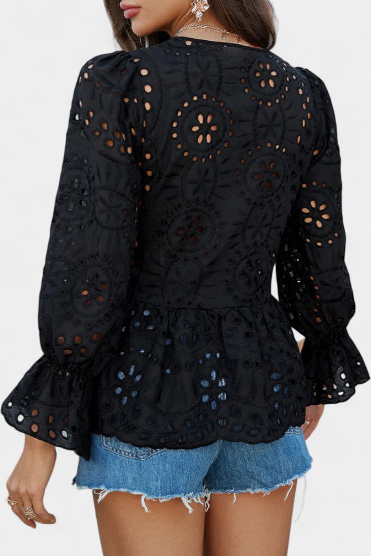 Lucia | Krajkový Boho Top s Volánem