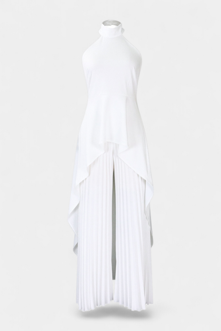 Isabel | Asymetrický komplet s plisovanými kalhotami