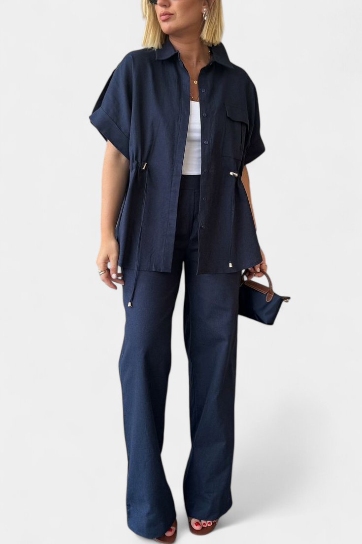 Ana - Uvolněné Košile a Kalhoty z Bavlny a Lnu