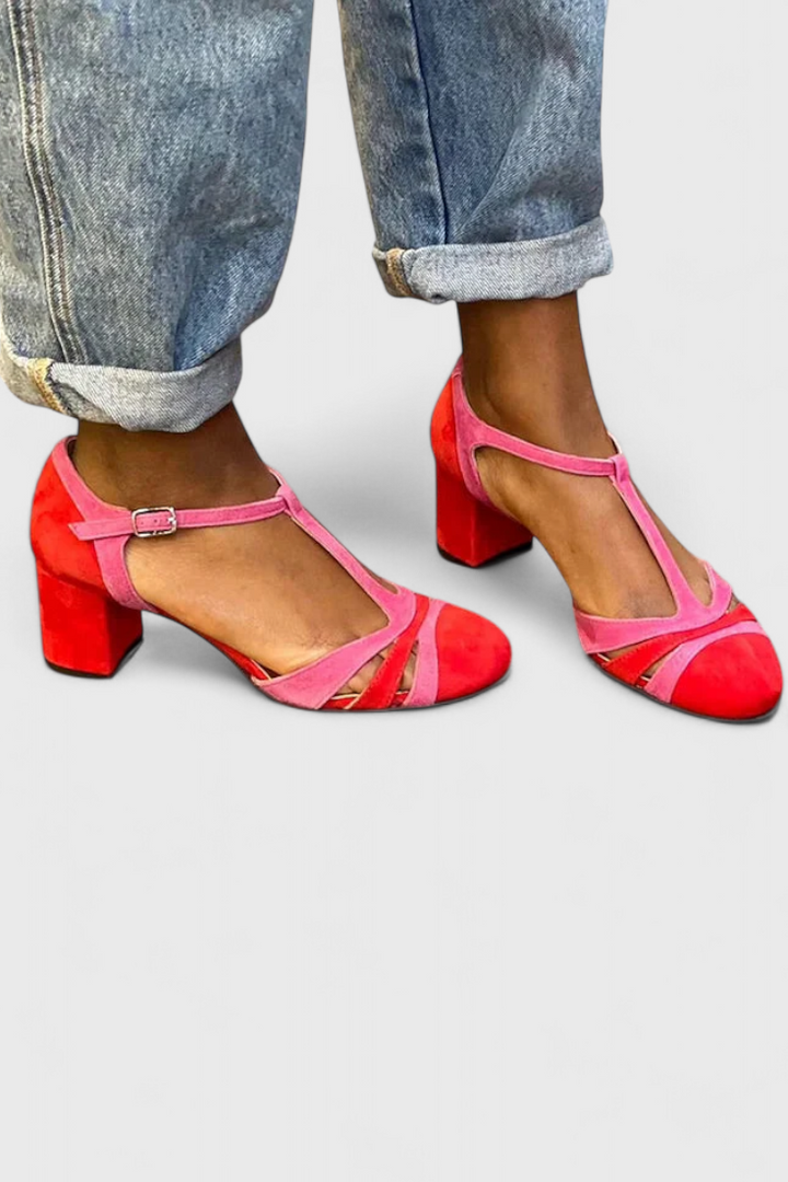 María - Elegantní Sandály s Komfortními Podpatky a Podporou Kotníků