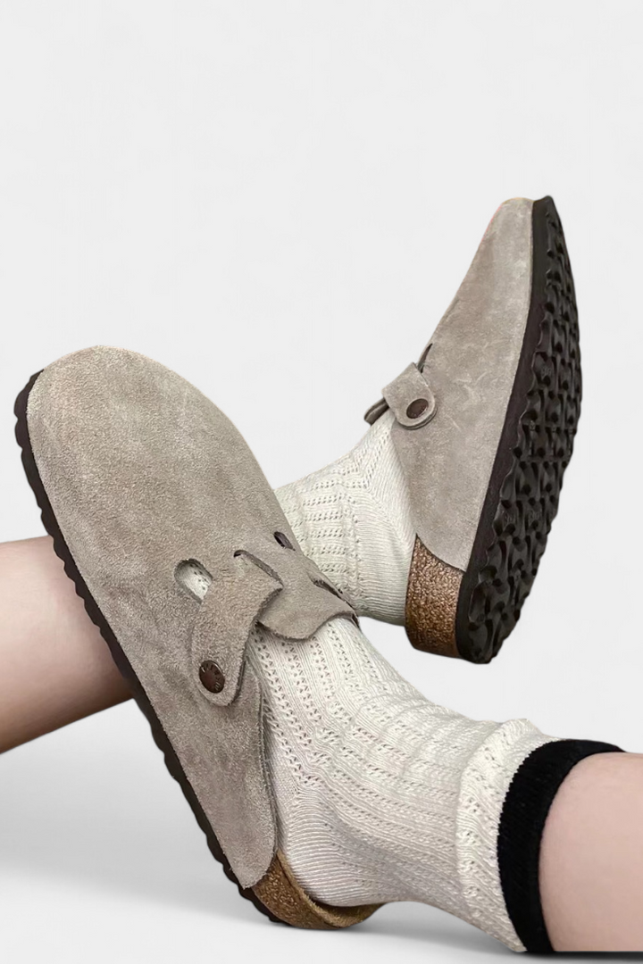 Lucia - Unisex Suede Pantofle s Nastavitelnou Přezkou