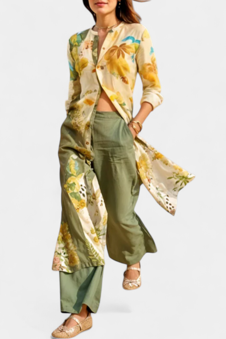 Melvina | Koordinovaný lněný komplet s časovým testem