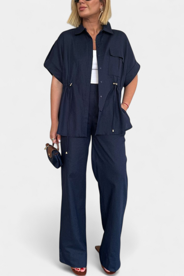 Ana - Uvolněné Košile a Kalhoty z Bavlny a Lnu