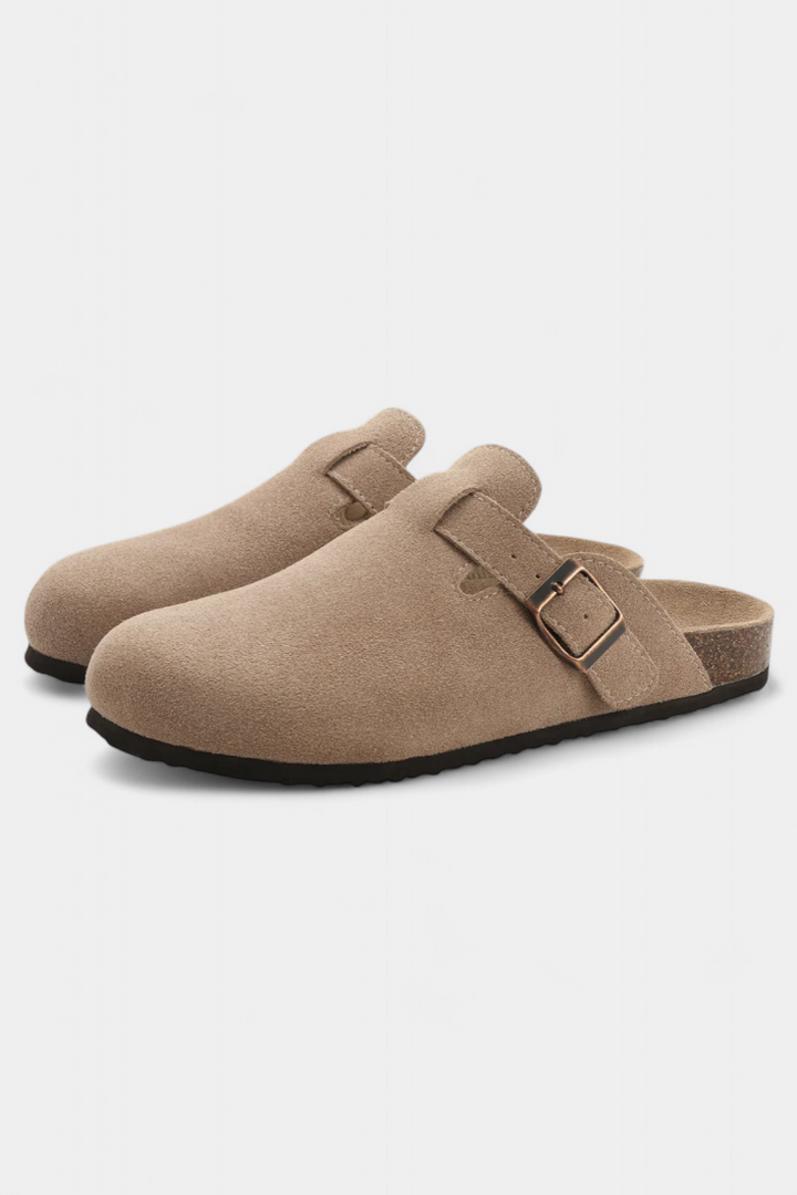 Lucia - Unisex Suede Pantofle s Nastavitelnou Přezkou