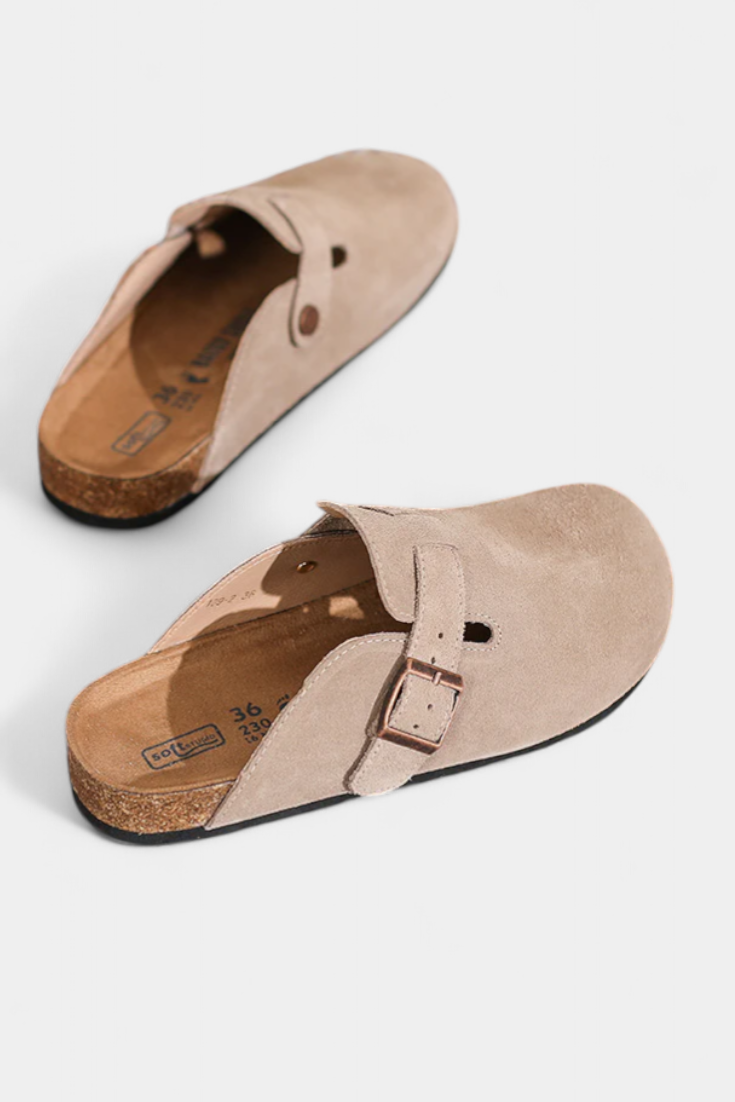 Lucia - Unisex Suede Pantofle s Nastavitelnou Přezkou