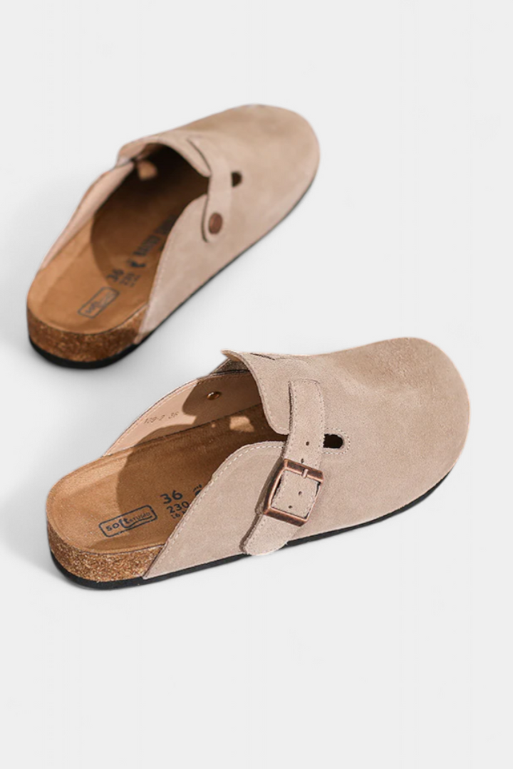 Lucia - Unisex Suede Pantofle s Nastavitelnou Přezkou