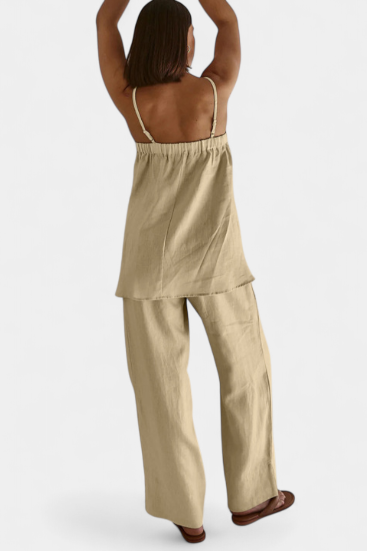 Lía | Letní set s volným topem a splývavými kalhotami